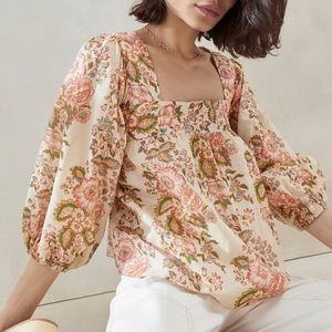 Loeffler Randall Floral Peasant Blouse